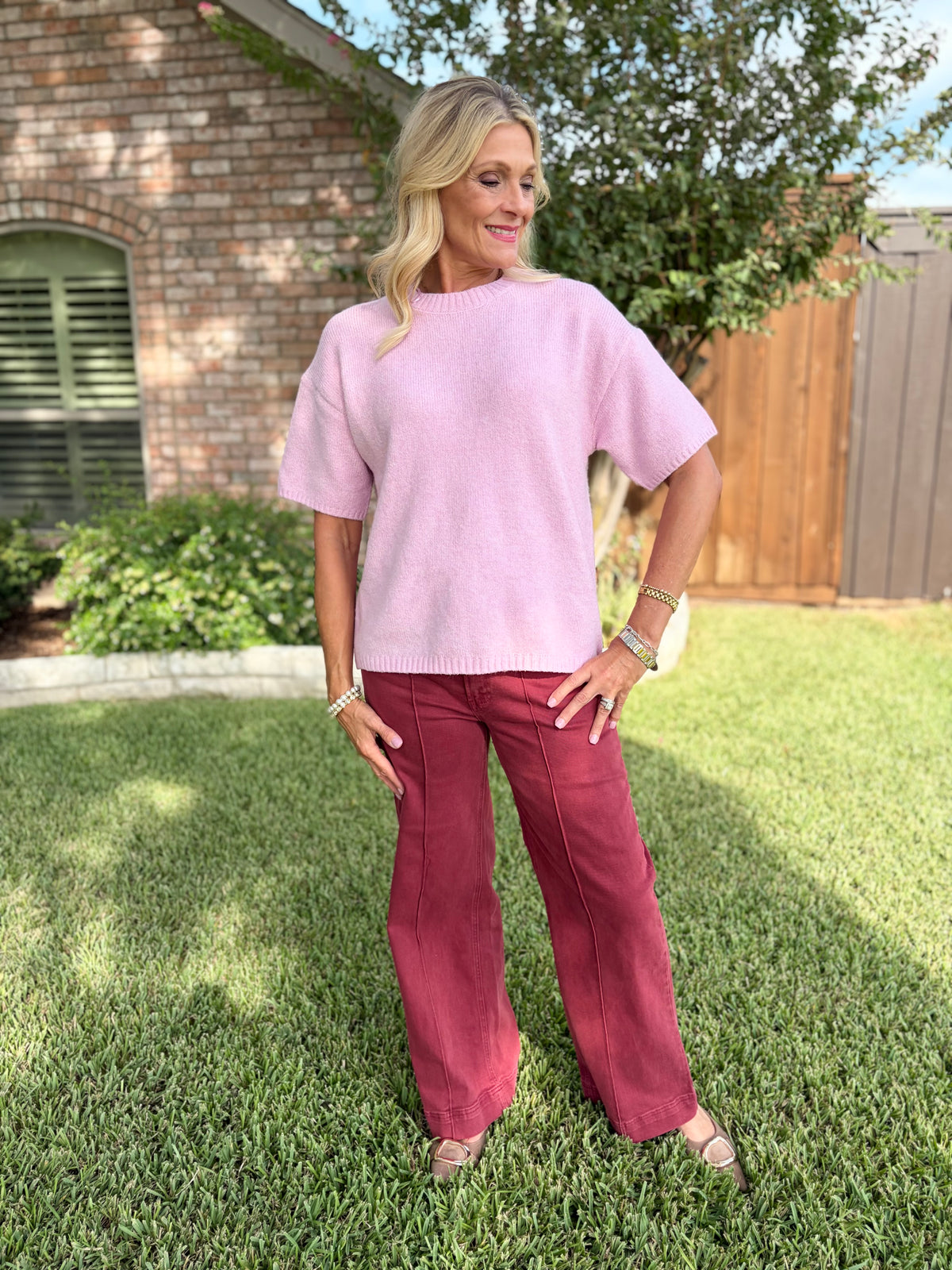 Burgundy Bliss Denim