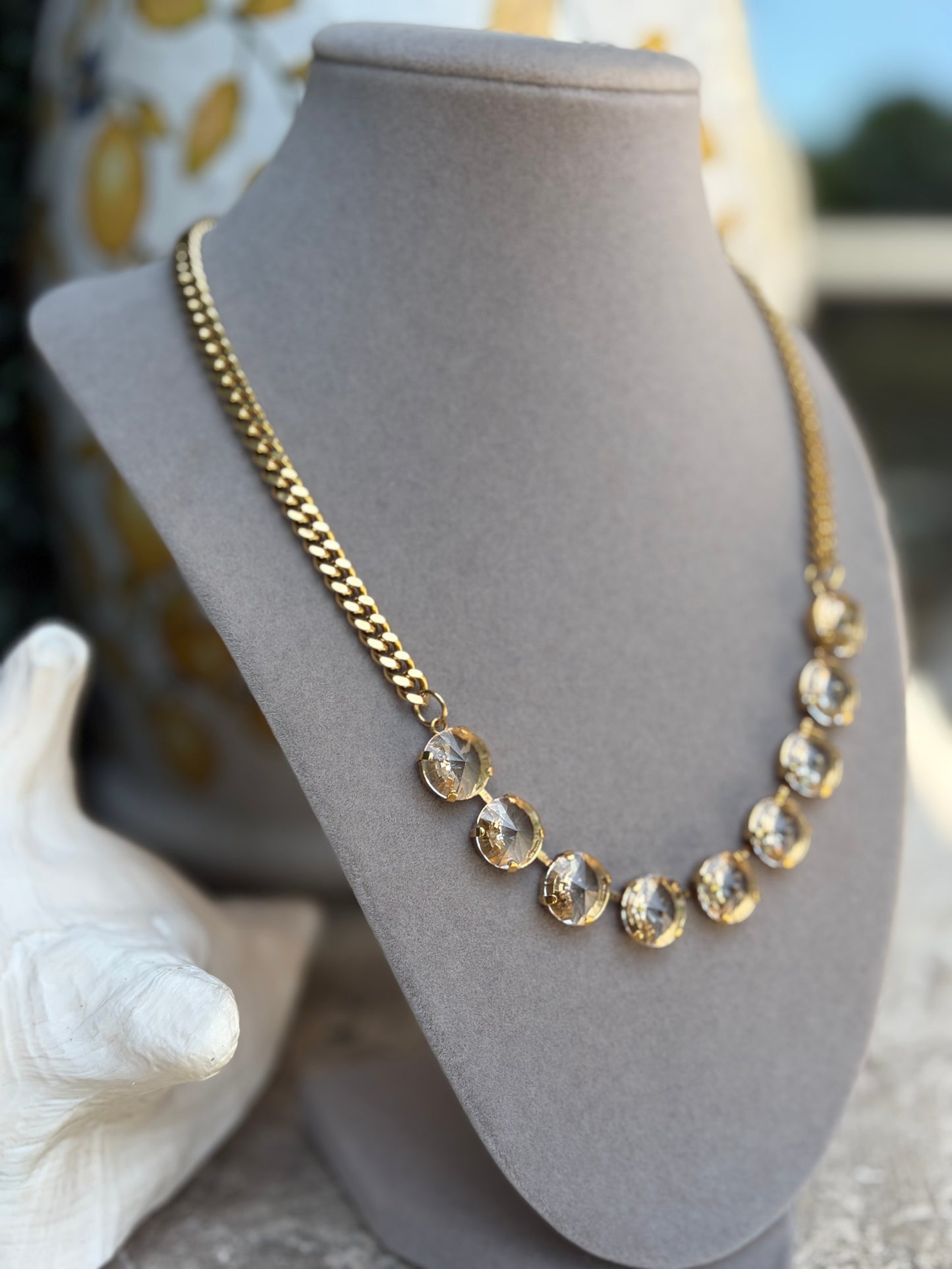 Tova Mini Sofia Necklace-Crystal Clear