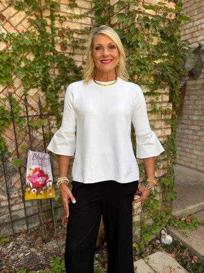 Celine Cream Sweater Blouse