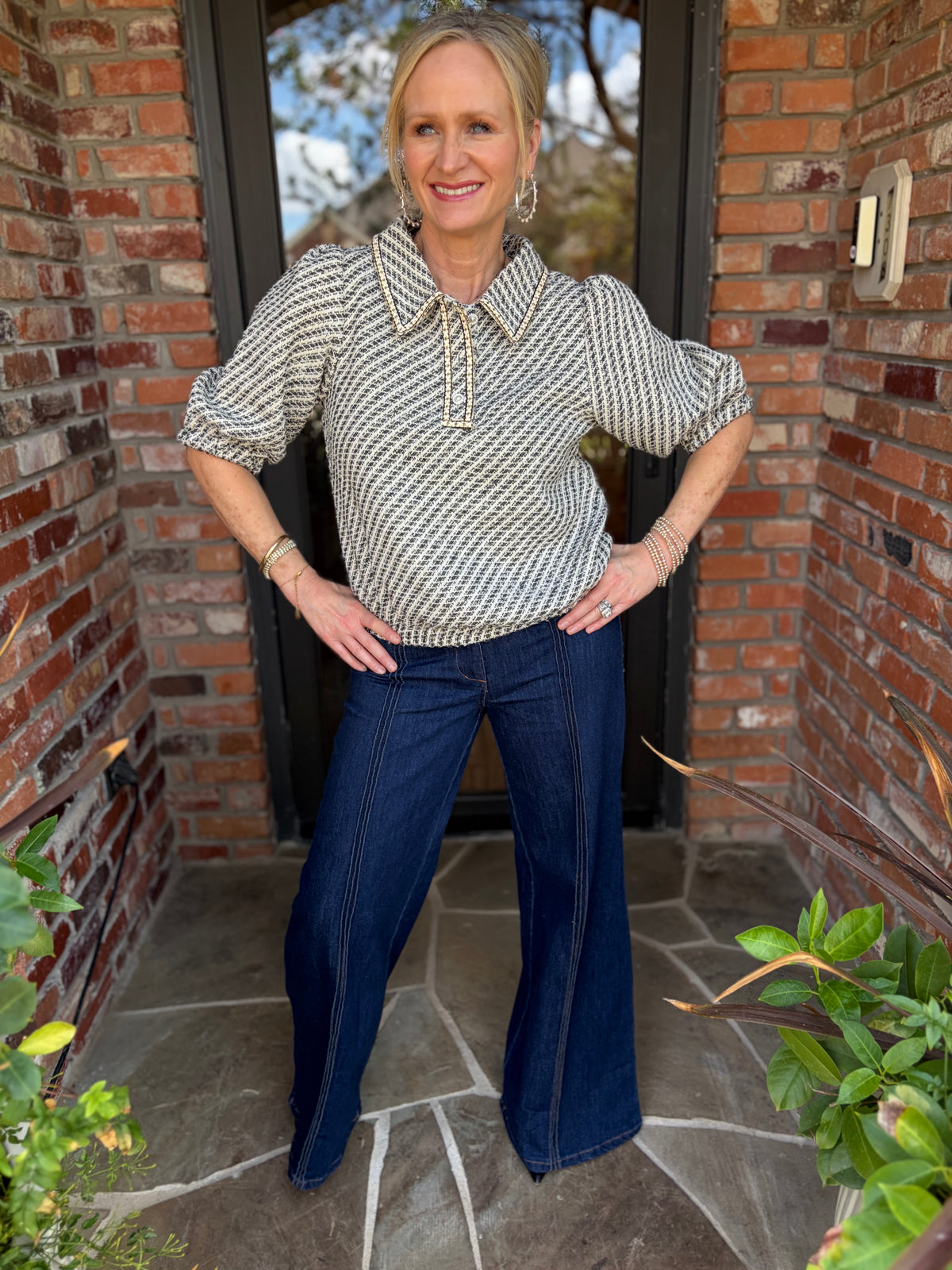 Georgina Grey Tweed Top