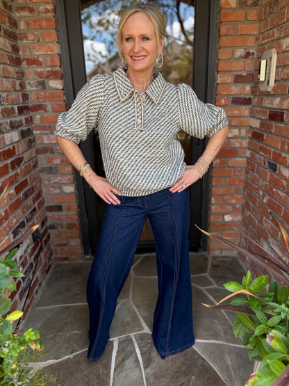 Georgina Grey Tweed Top