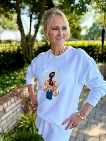 Couture In Pearls Girl Sweatshirt