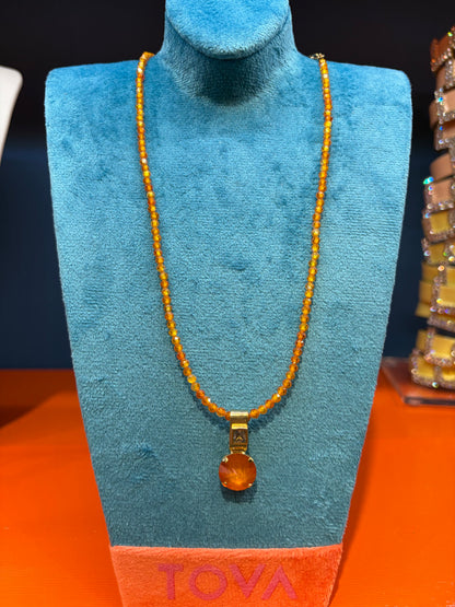 Tova- Vira Necklace-Summer Blush Linen