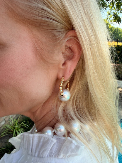 Golden Girl Pearl Hoop