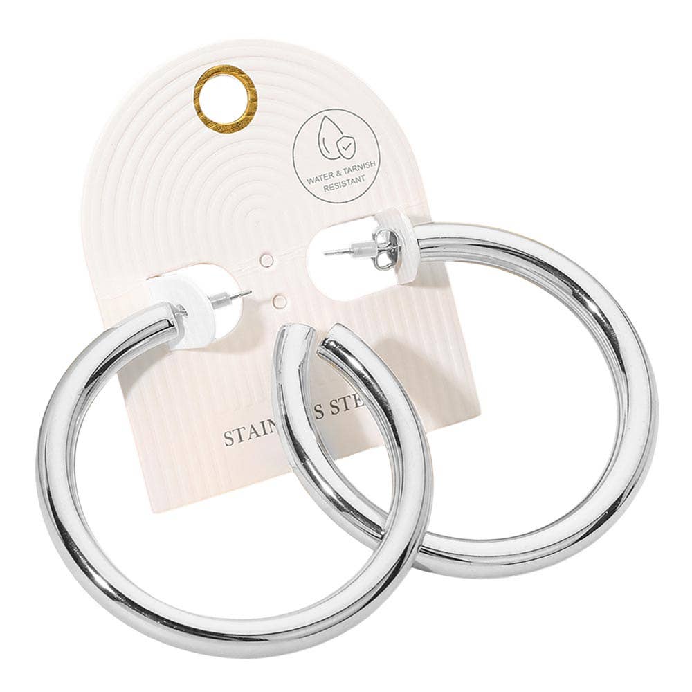 Classic Stainless Steel Hoop Earrings