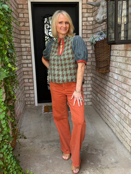 Twist On Tweed Blouse
