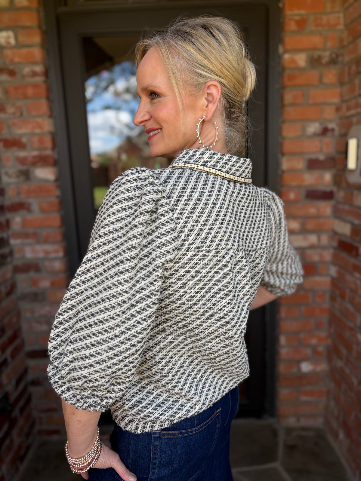 Georgina Grey Tweed Top