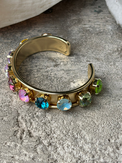 Gem Party Gold Cuff