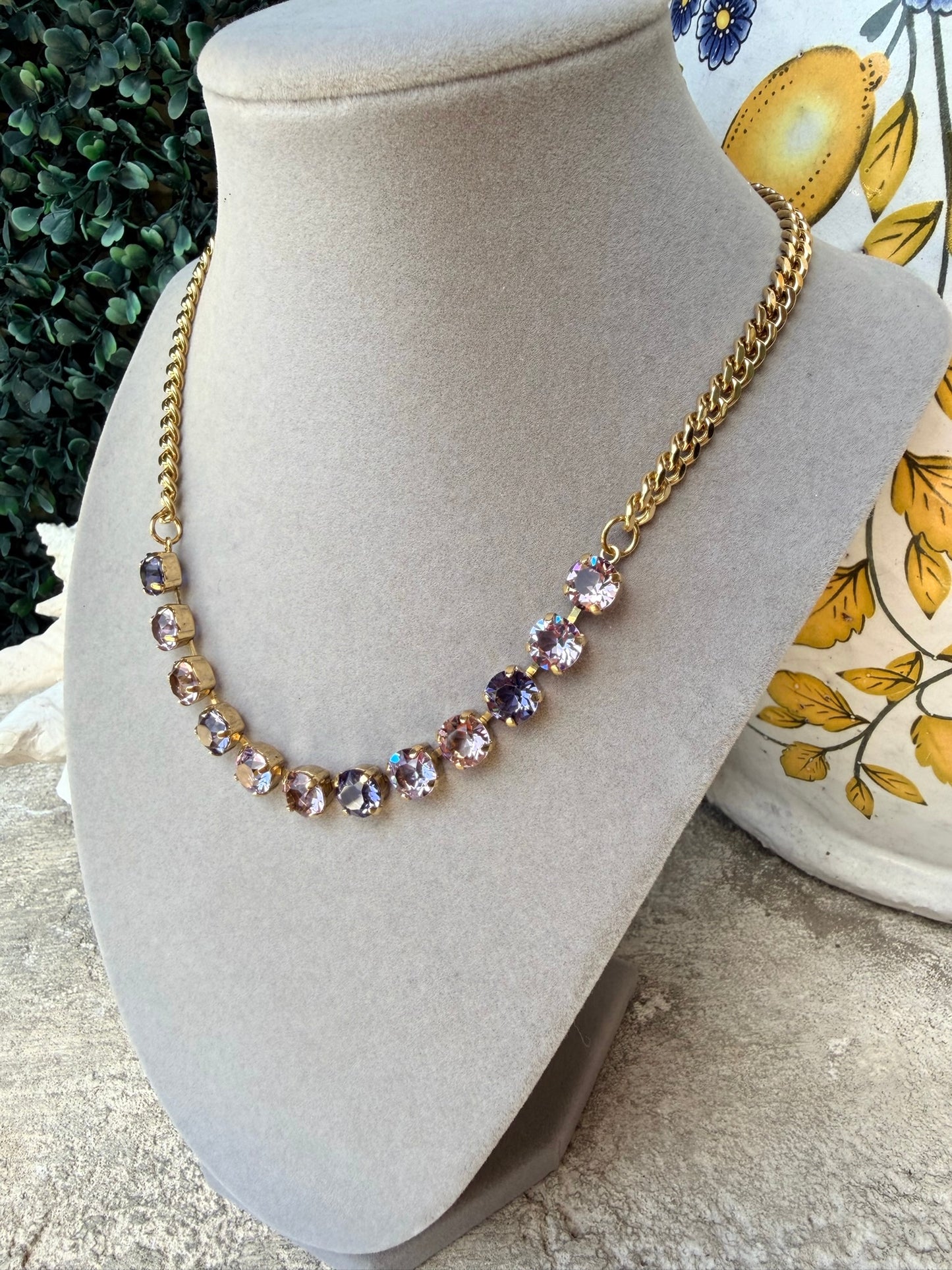 Tova Mini Oakland Custom Necklace- Lavendar Love