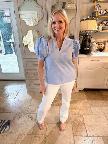 Serena Sky Blue Blouse