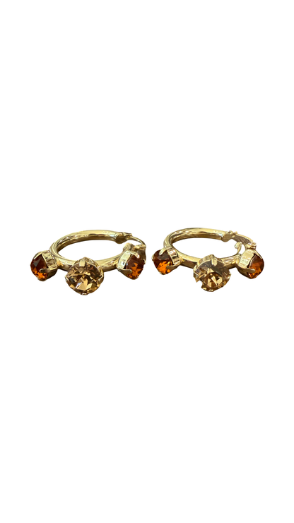 Gemma Hoop- Topaz