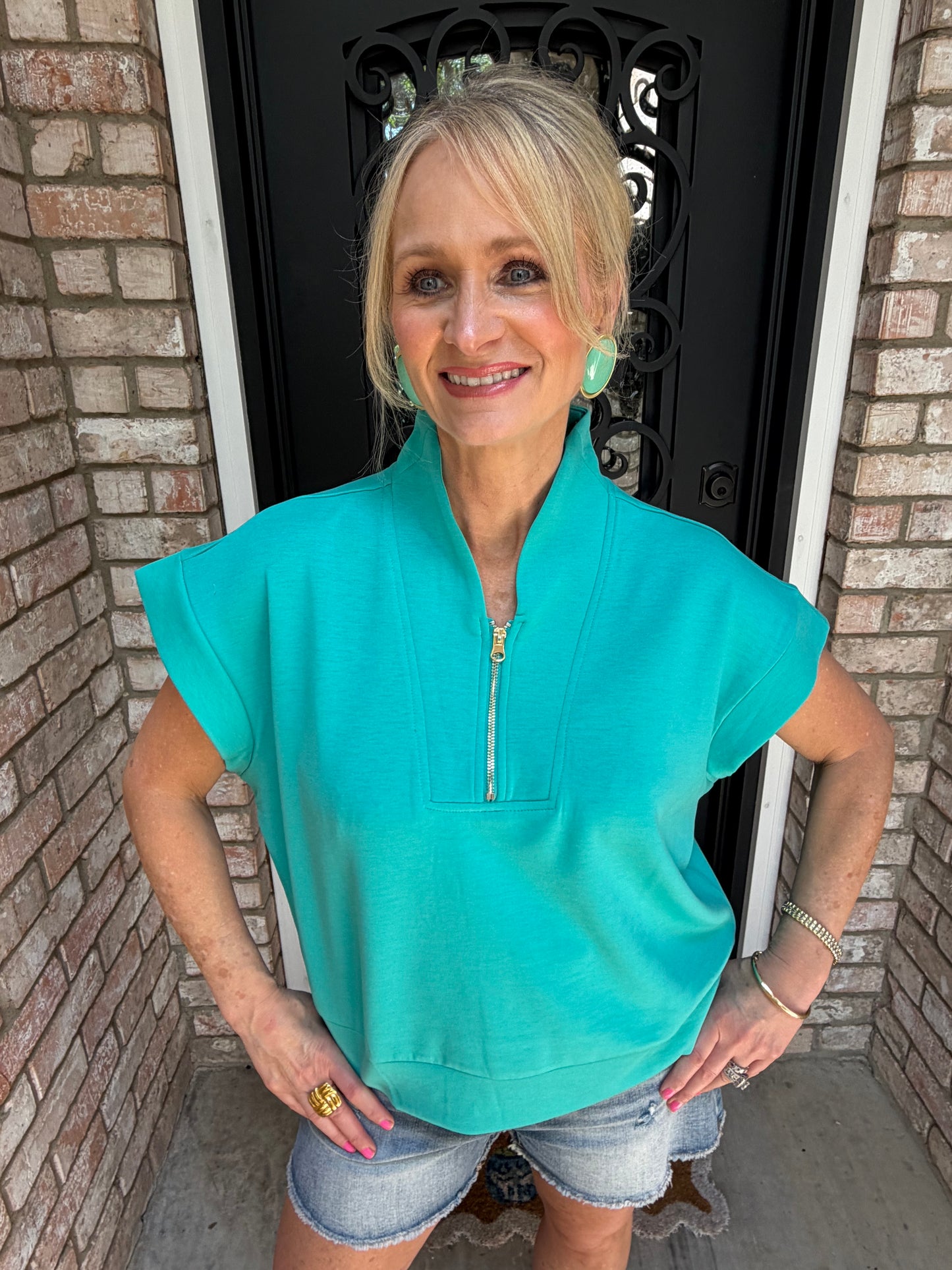 Turquoise Scuba 1/4 Zip