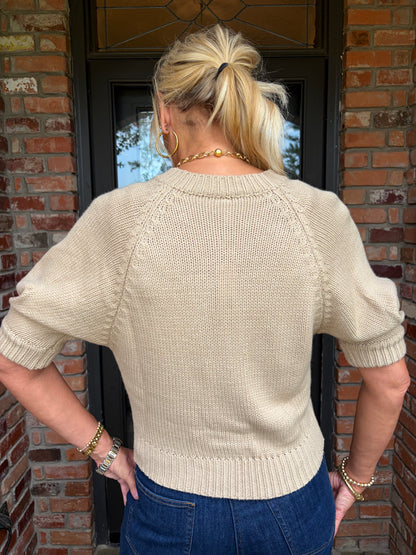 Twist On Timeless Tan Cardigan