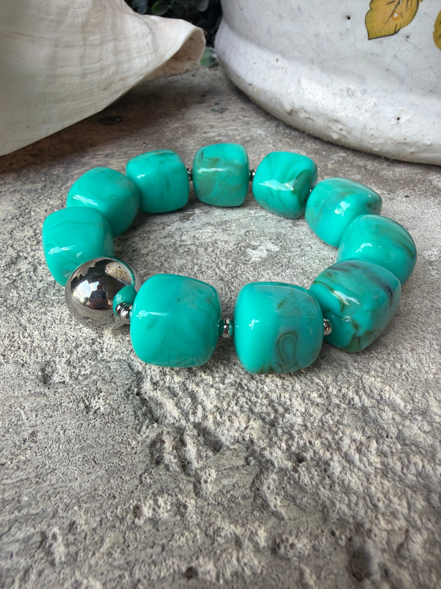 Wrist Candy Bracelet-Turquoise/Silver