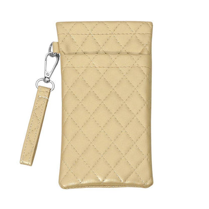Quilted Sunglasses Wristlet Pouch