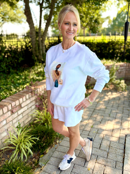 Couture In Pearls Girl Sweatshirt