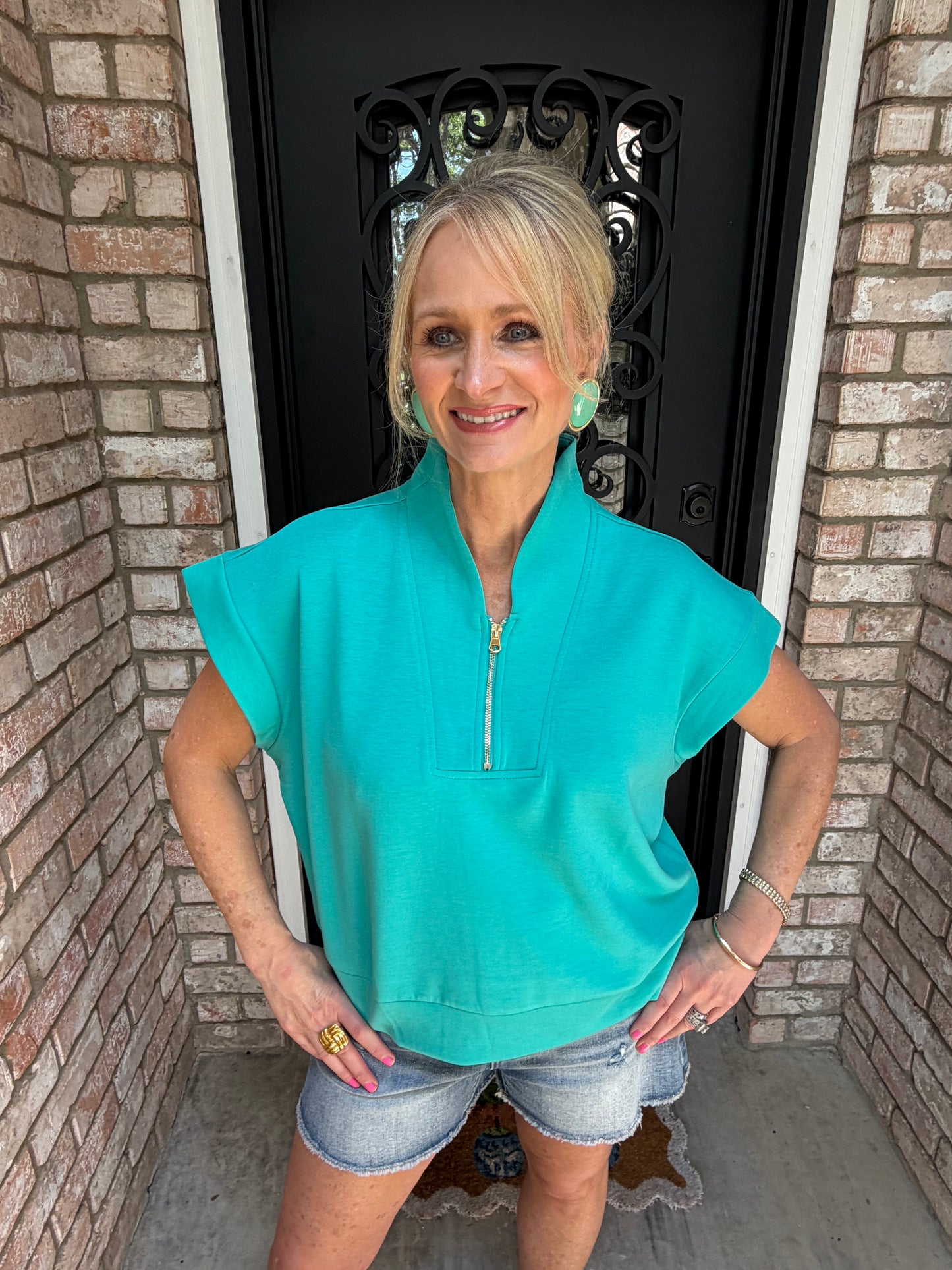 Turquoise Scuba 1/4 Zip