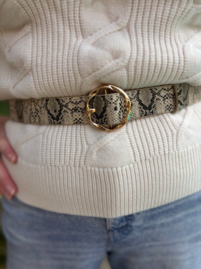 Snake Print Belt