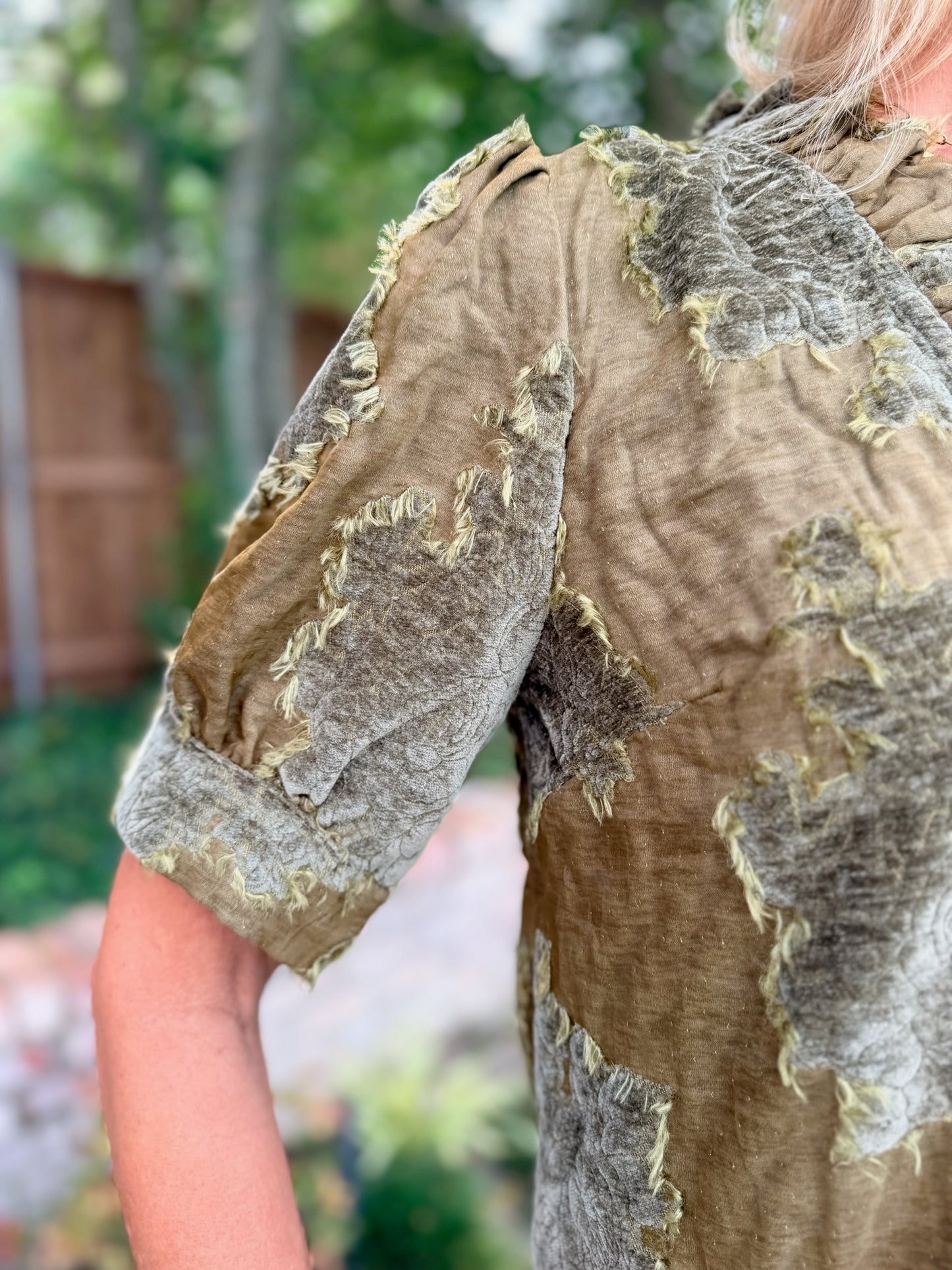 Olive Damask Blouse