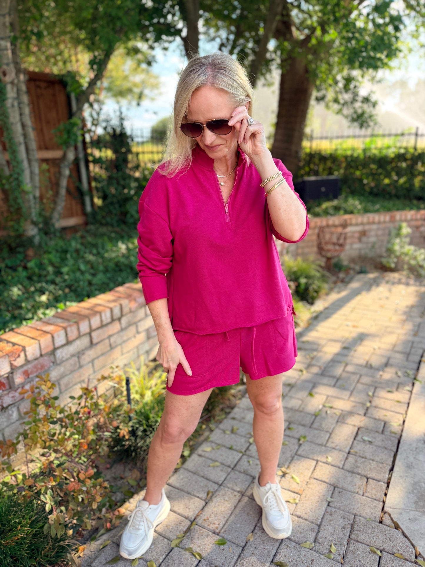 Randi Raspberry Lounge Short Set