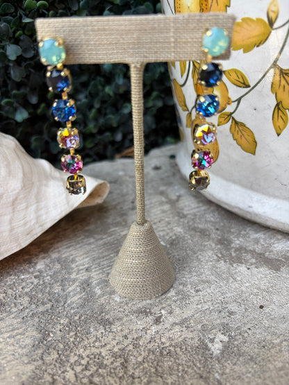 Crystal Confetti Dangle Earrings