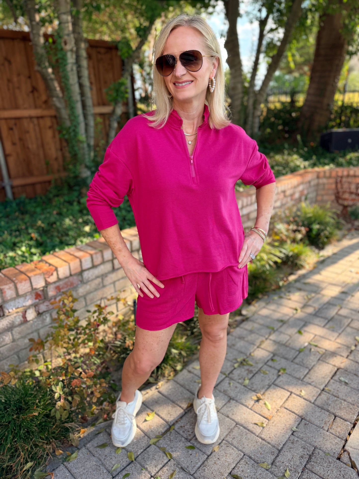 Randi Raspberry Lounge Short Set