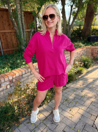 Randi Raspberry Lounge Short Set
