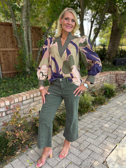 Olive in Bloom Blouse