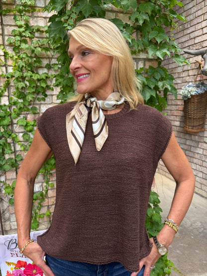 Carli Chocolate Oversized Summer Knit