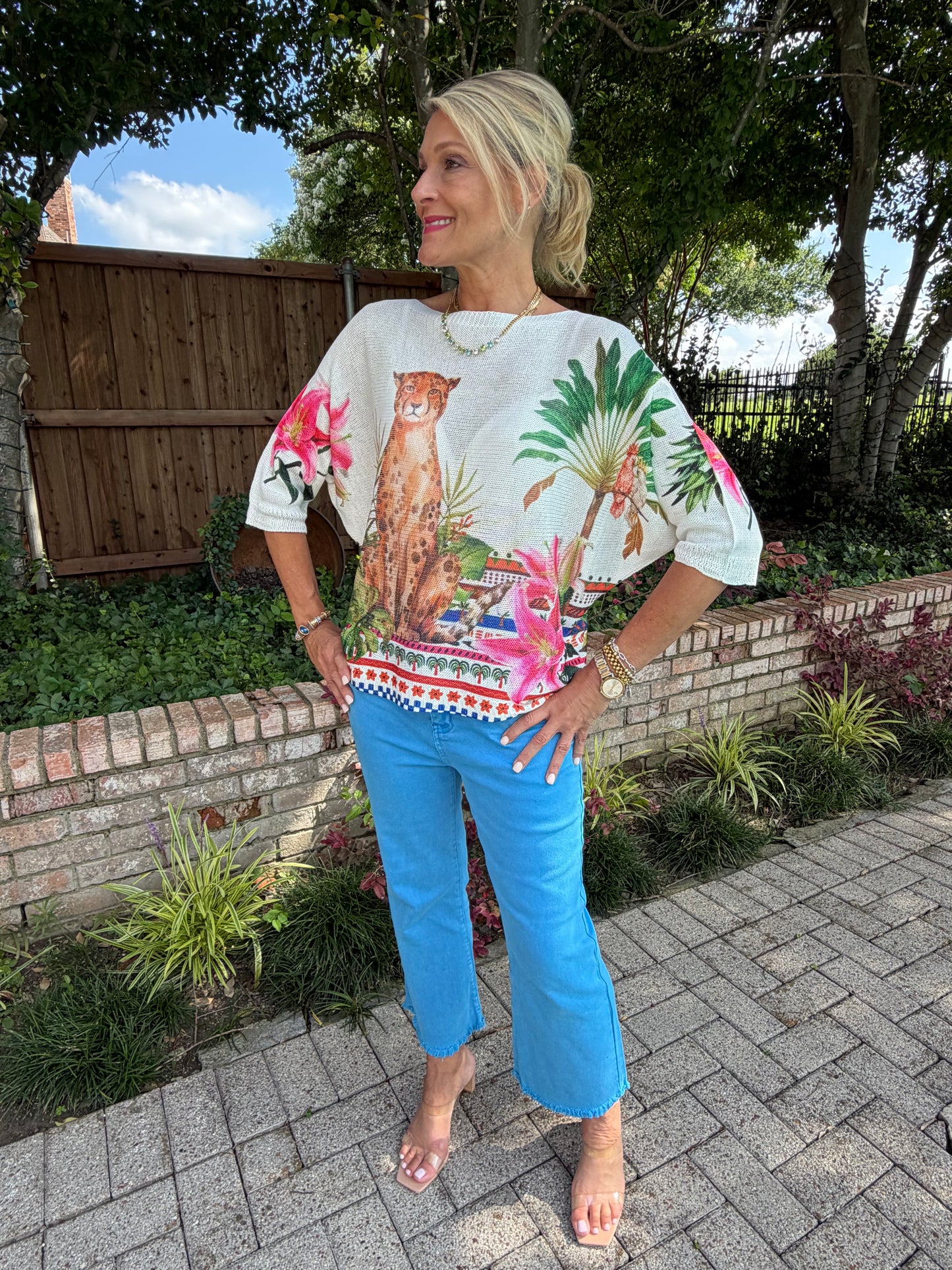 Tropical Cheetah Italian Knit