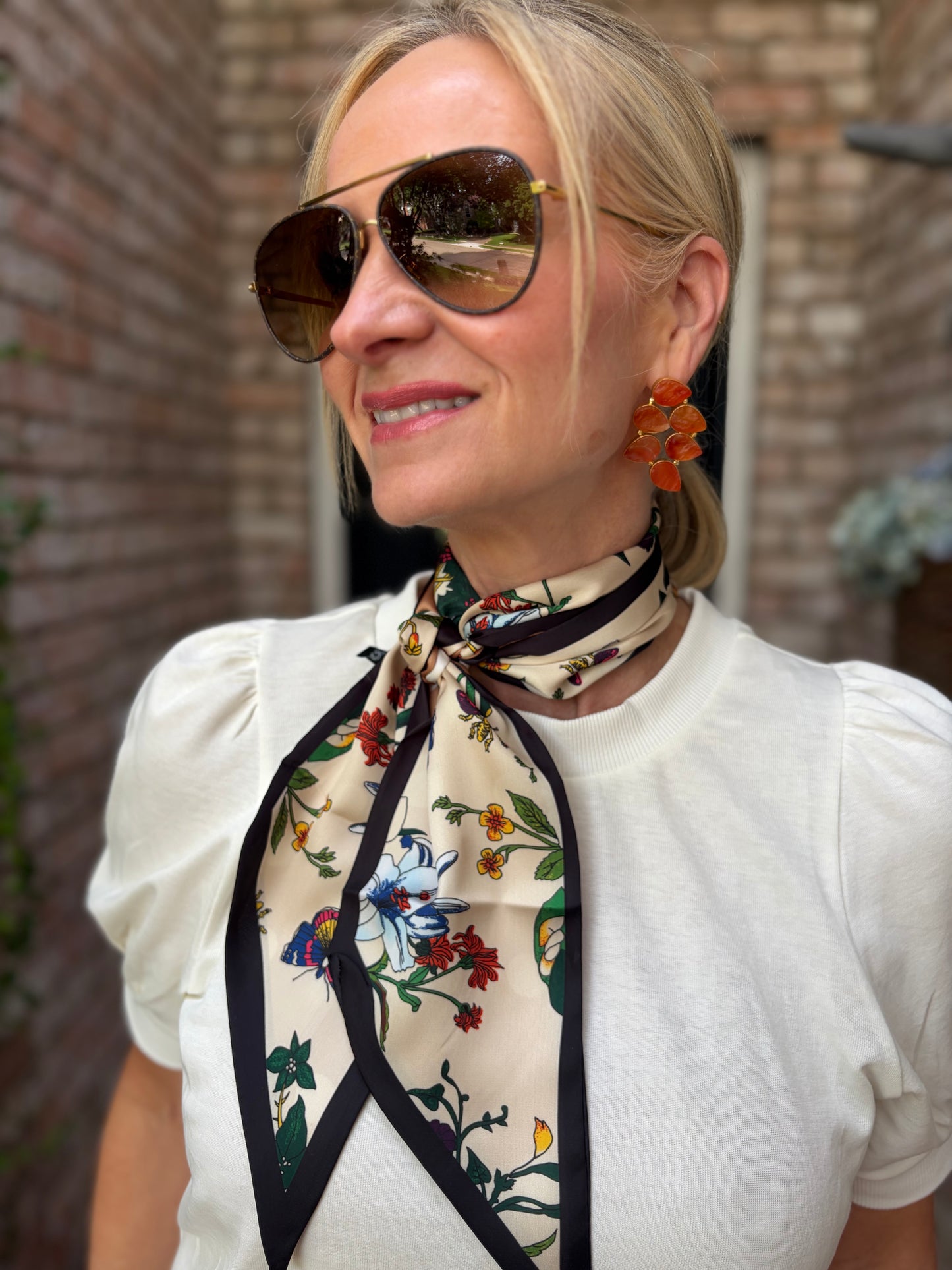 Split Personality Botanical Scarf
