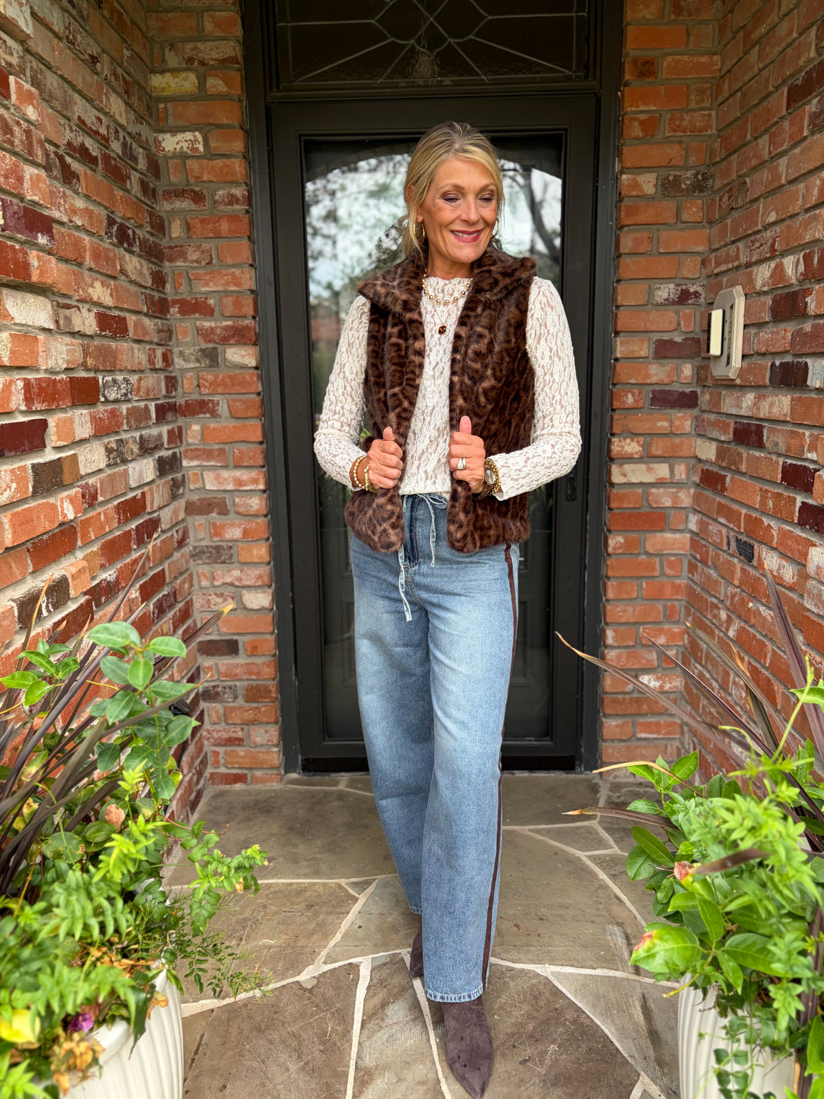 Fur Real Leopard Vest