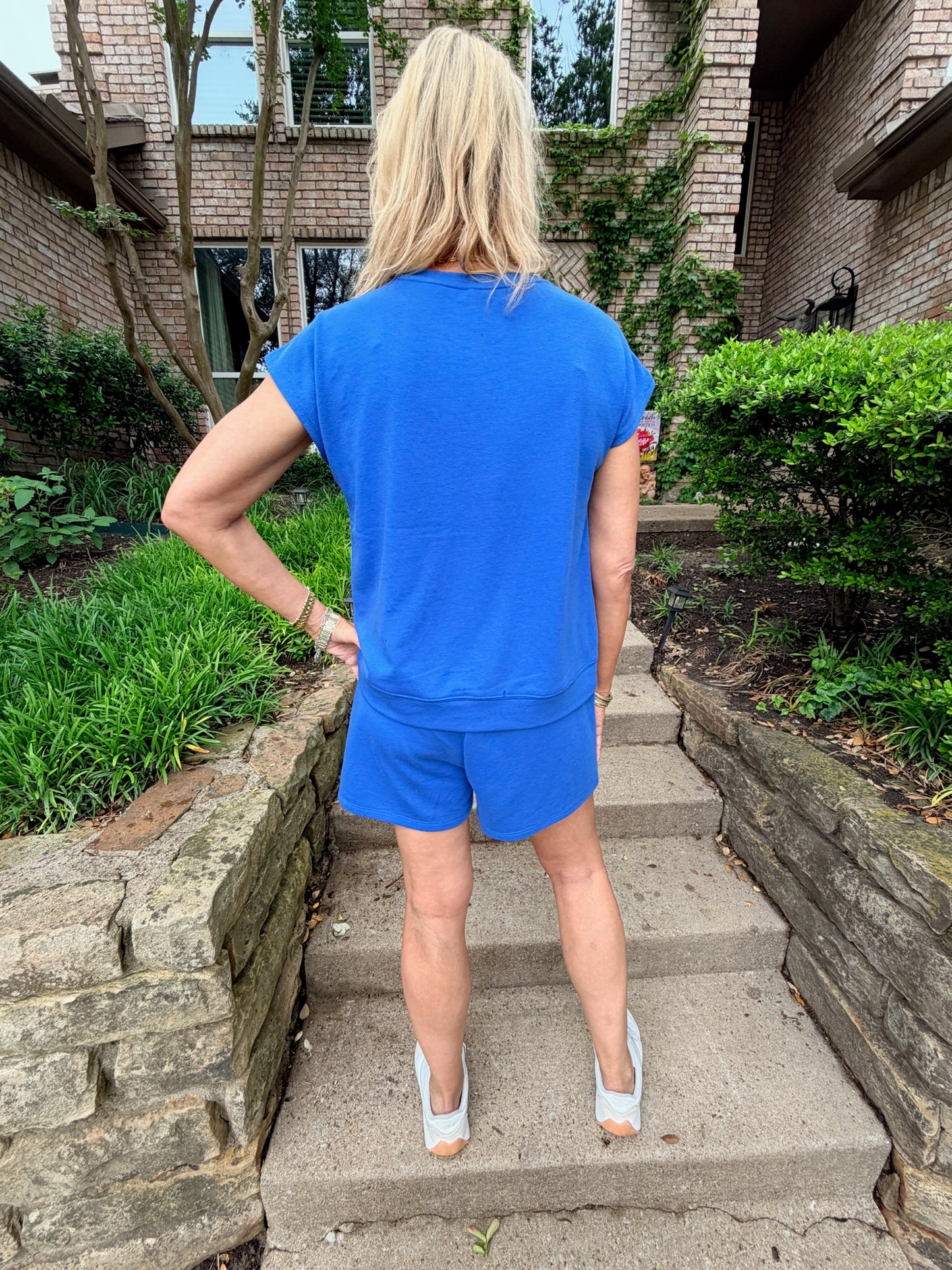 Easy Style Short Set- Capri Blue