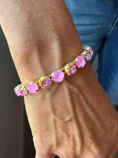 Blush Pink & Pink Sparkle  Bracelet