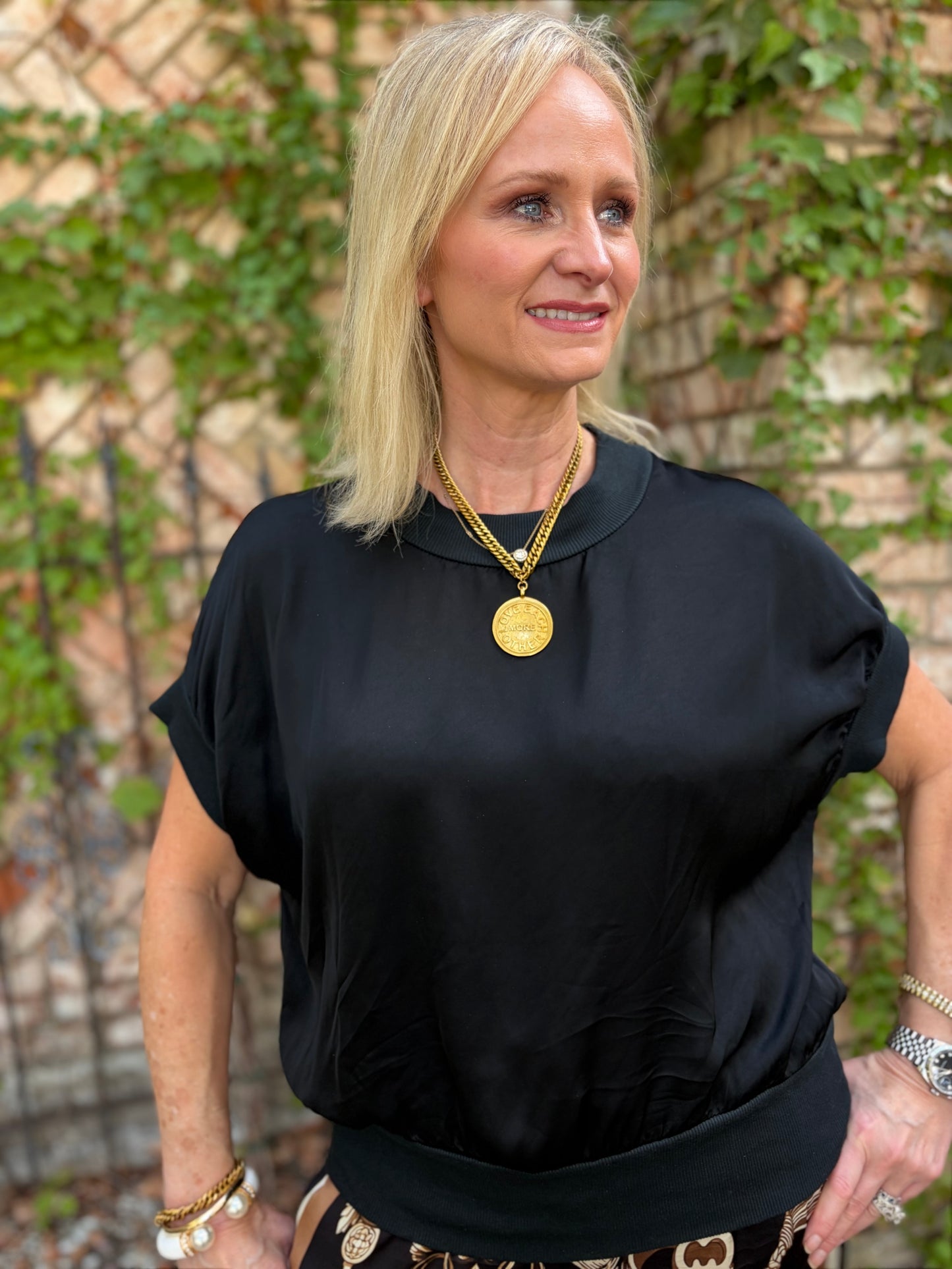 Midnight in Milan Blouse