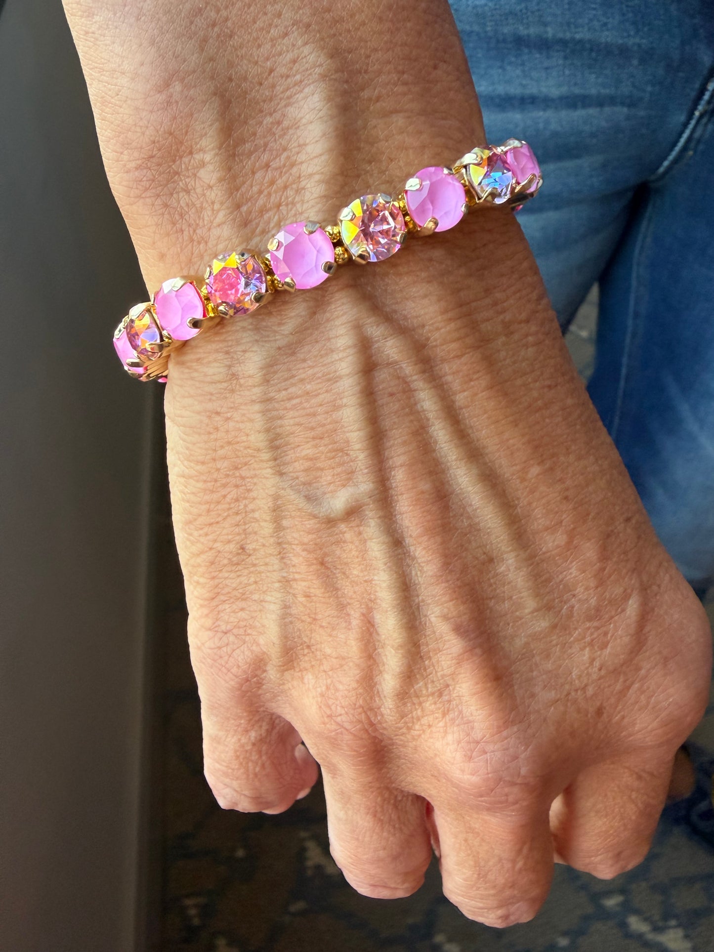 Blush Pink & Pink Sparkle  Bracelet
