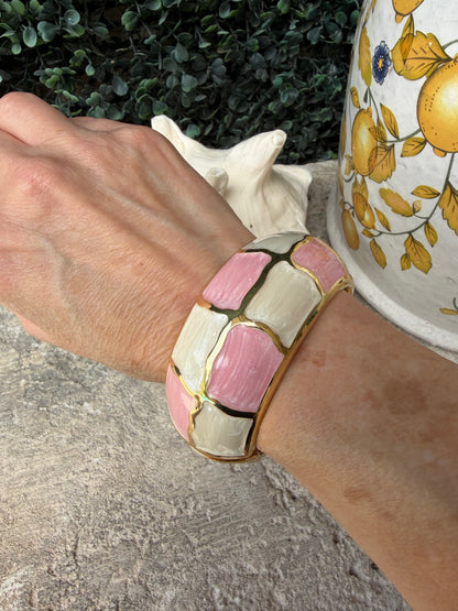Kenzie Pink & White Bangle