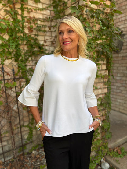 Celine Cream Sweater Blouse