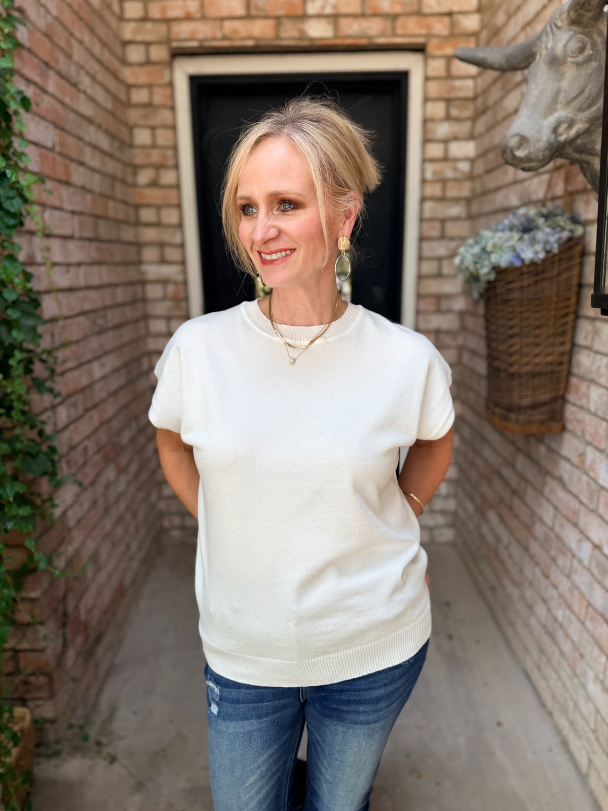 Game Day Essential White Sweater