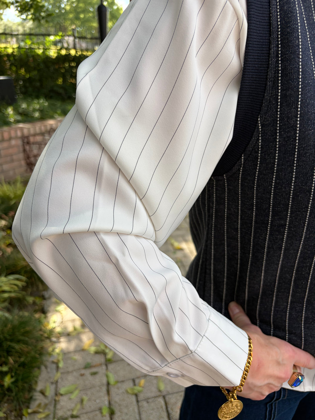 So Chic Striped Blouse