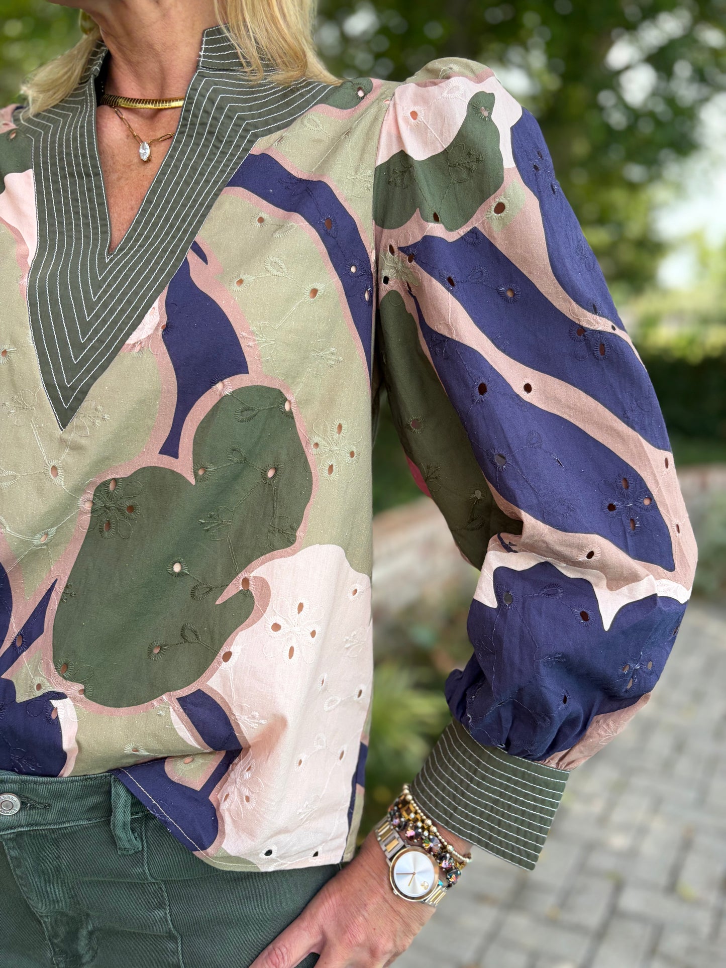 Olive in Bloom Blouse