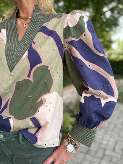 Olive in Bloom Blouse