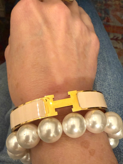 THE Initial Bracelet-Light Blush