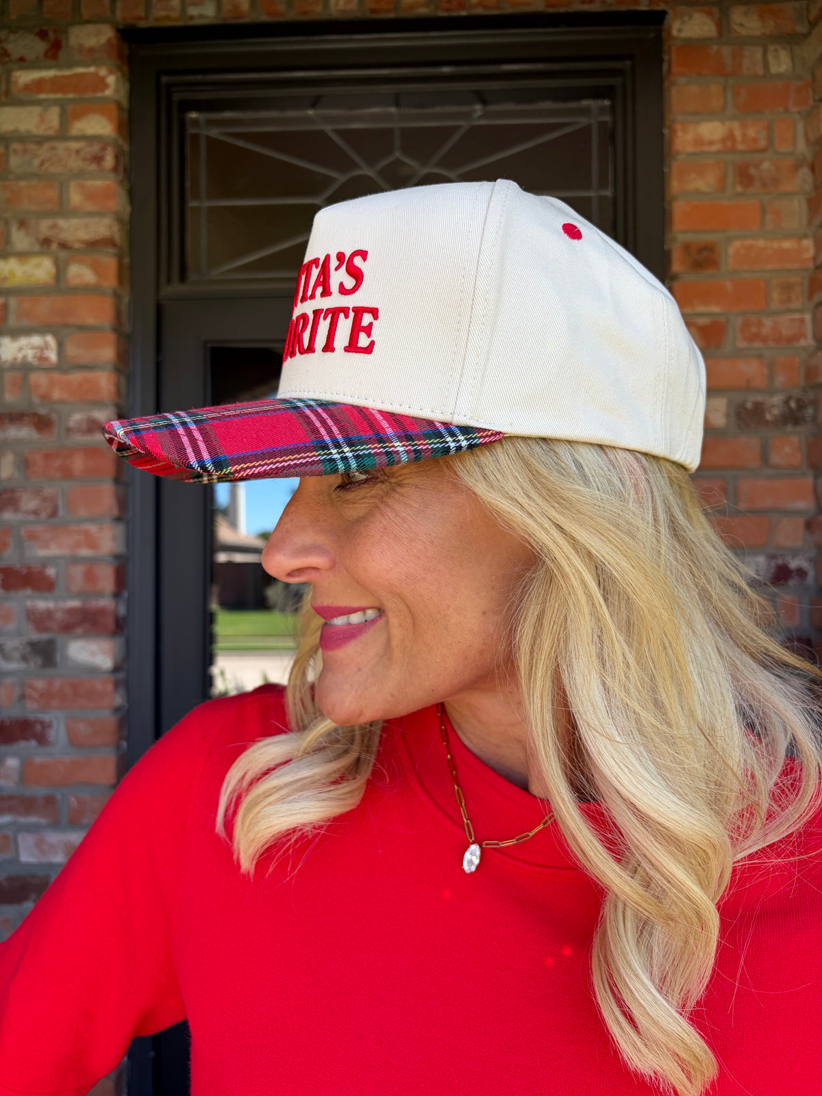 Santa's Favorite Plaid Cap