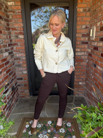 Aspen Suede Cream Jacket
