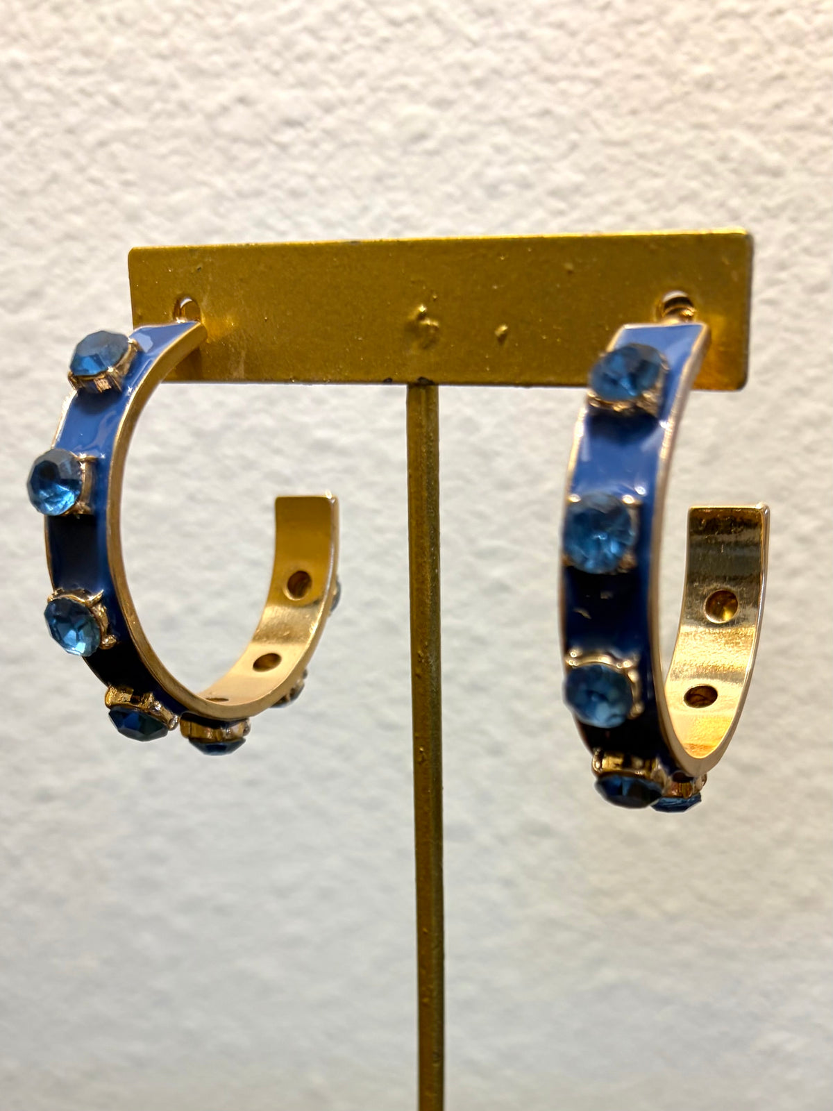 So Blue Bling Hoops