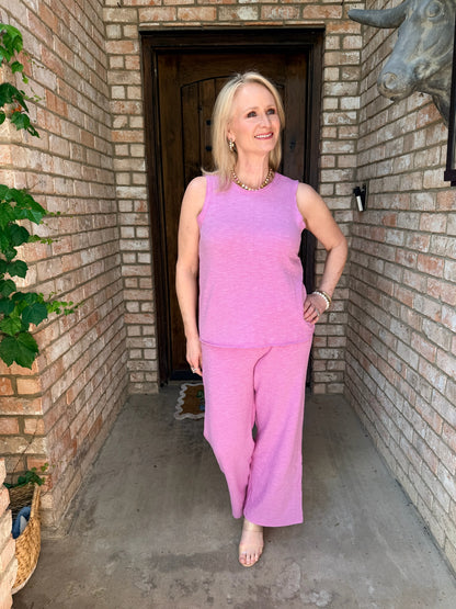 Posy Pink Sleeveless Pant Set