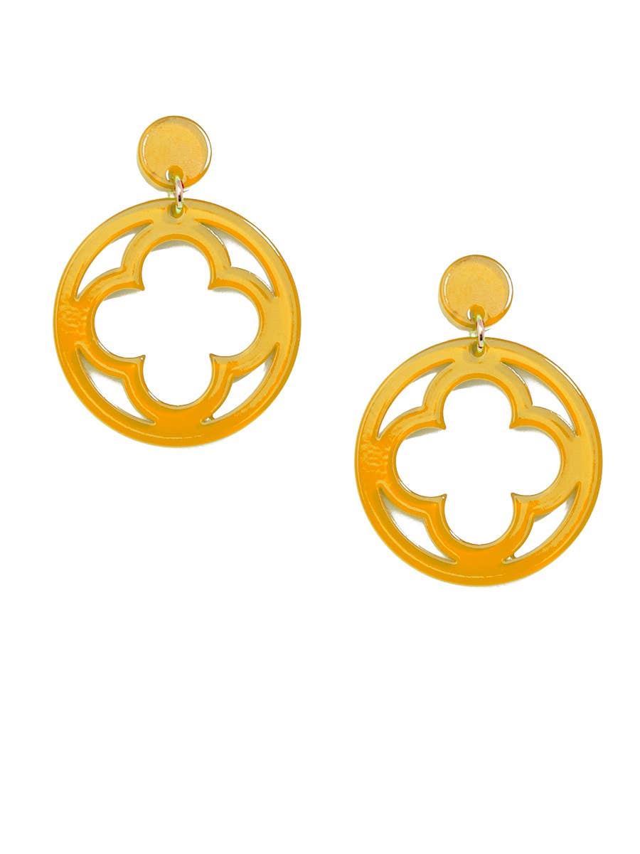 Clover Drop Earring- Honey