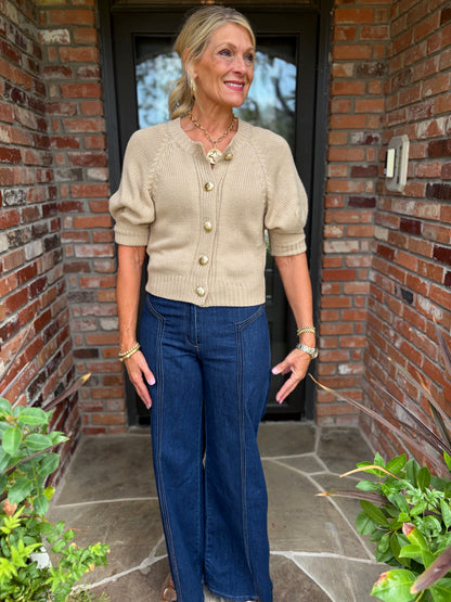 Twist On Timeless Tan Cardigan