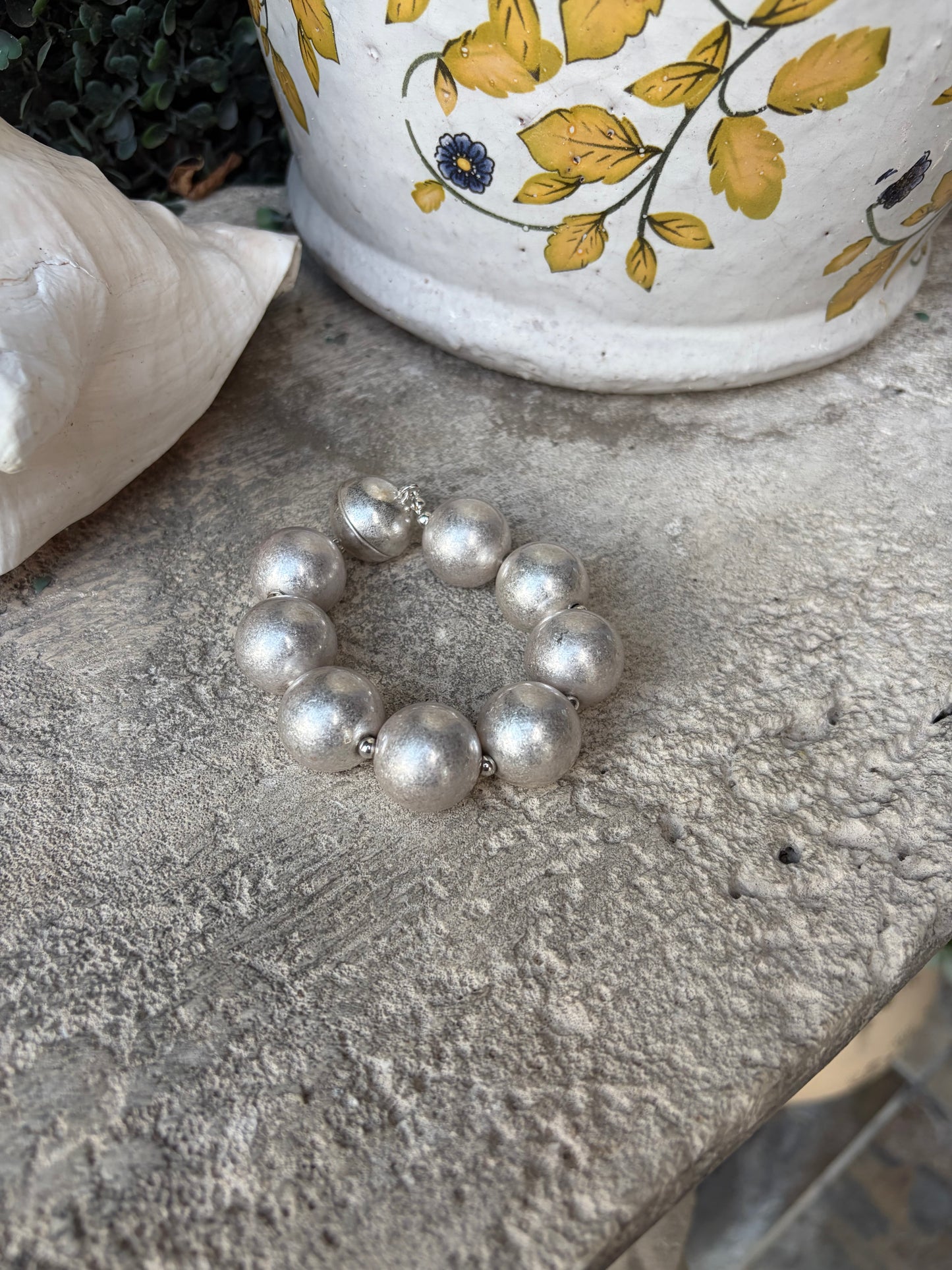 Eternal Silver Beaded Bracelet